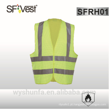 Astm f1506 colete de aviso resistente à chama padrão workwear segurança reflexiva FR olá vis colete workwear colete à prova de fogo